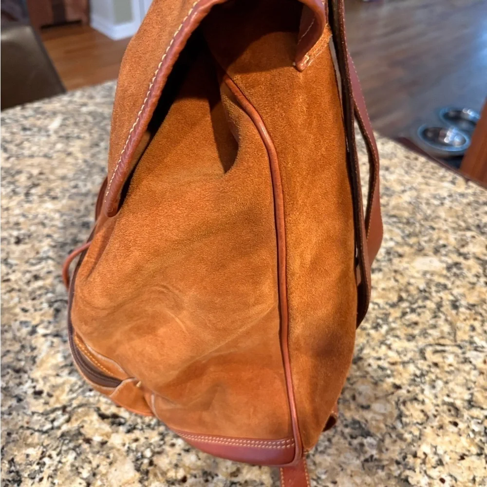 🌳VINTAGE RARE Eddie Bauer Suede & Leather Backpack